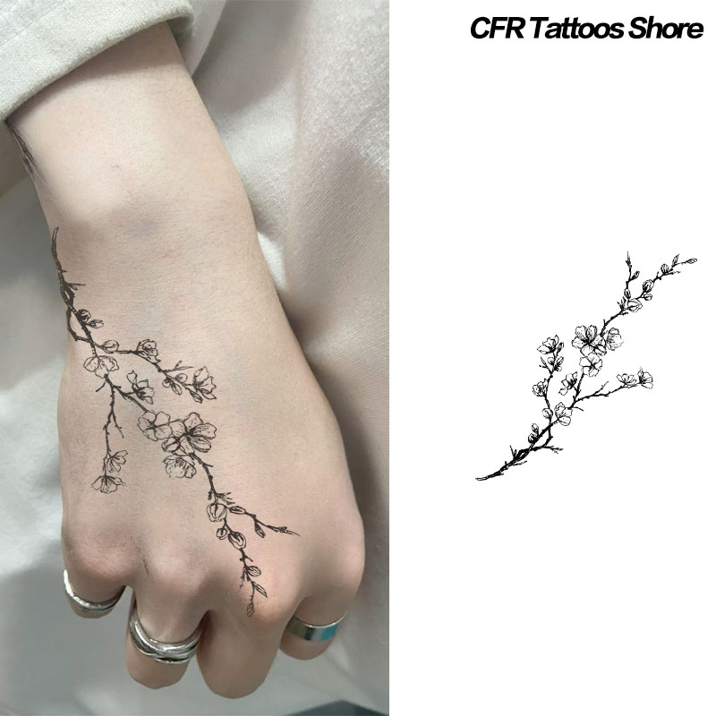 Hotwav Tablet Accessories - Plum Leaf Herbal Juice Tattoo Sticker