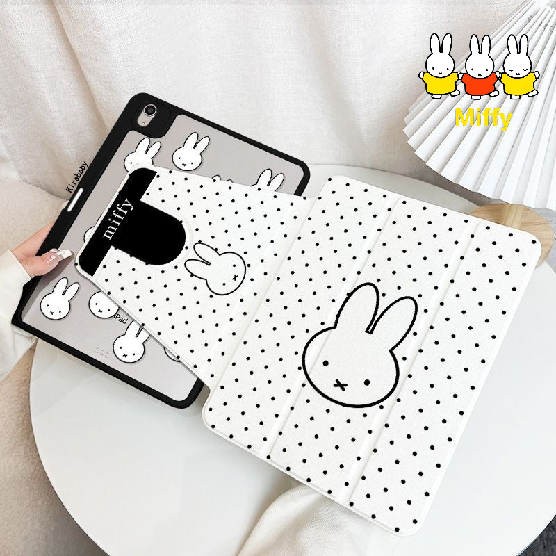 Fire Tablet Accessories - Kawaii Miffy Tablet Case with 720°