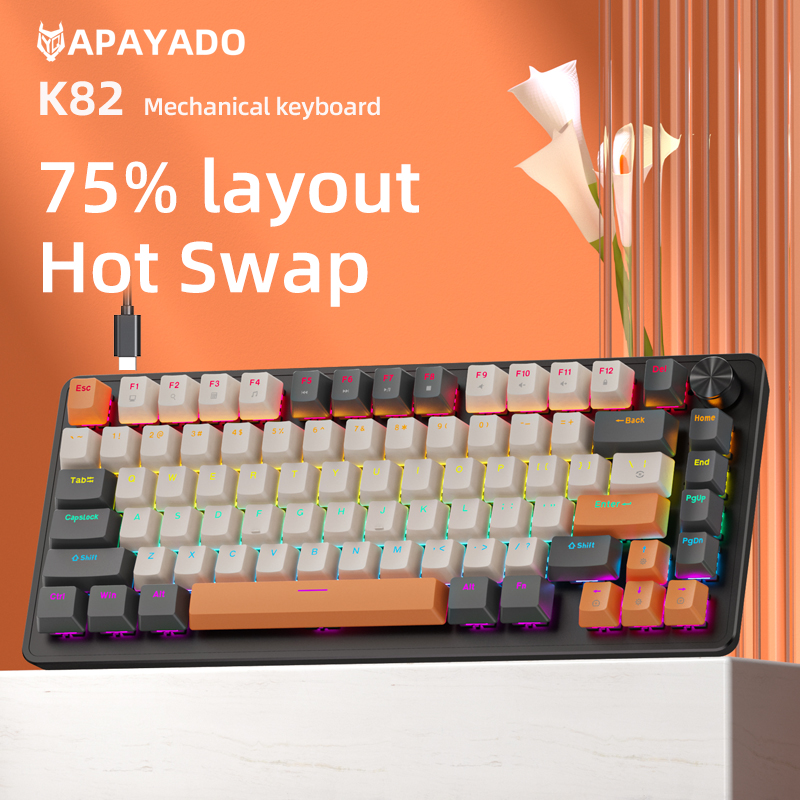 Tablet Accessories Uk - Custom Wired Gaming Keyboard 75 APAYADO