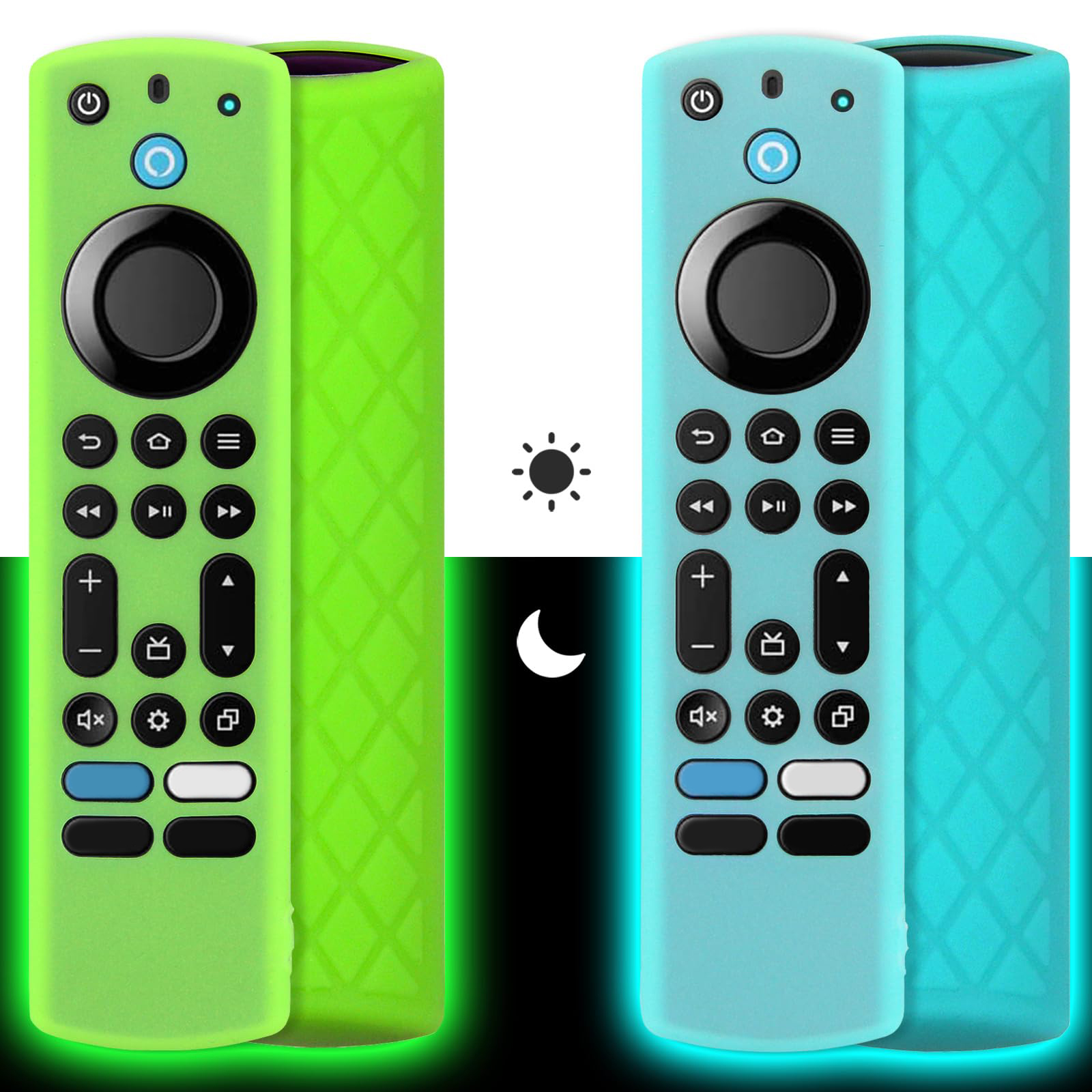 Fire Tablet Accessories - 2Pcs Glow in The Dark Silicone