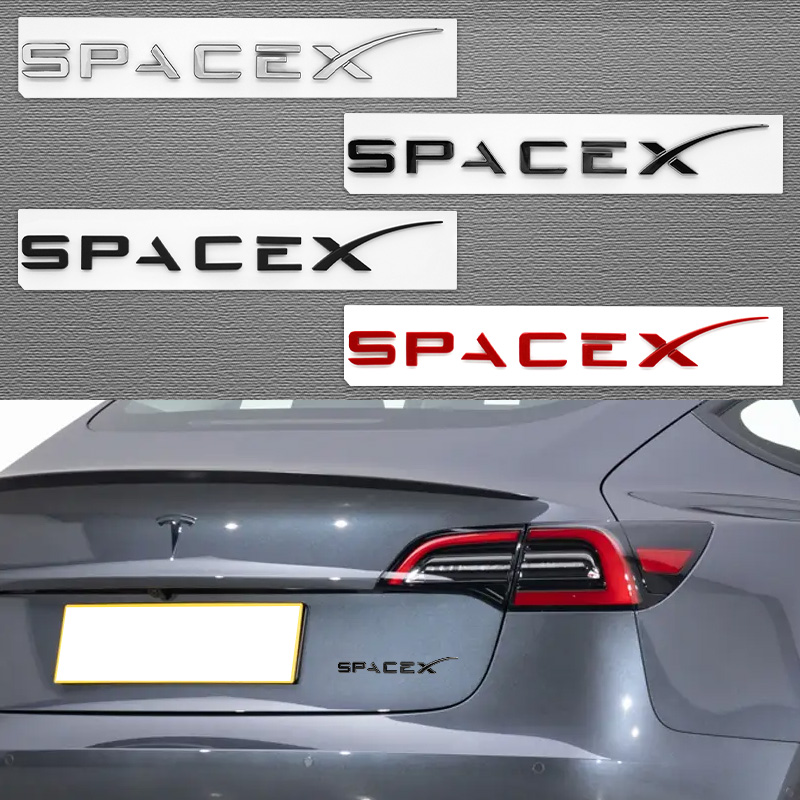 Tesla Tablet Accessories - 3D ABS Logo Letters Car Trunk