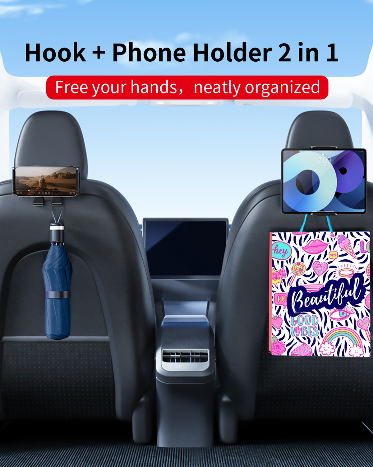 Hipacool Car Rear Seat Mount f - Tesla Tablet Accessories 评论和价格
