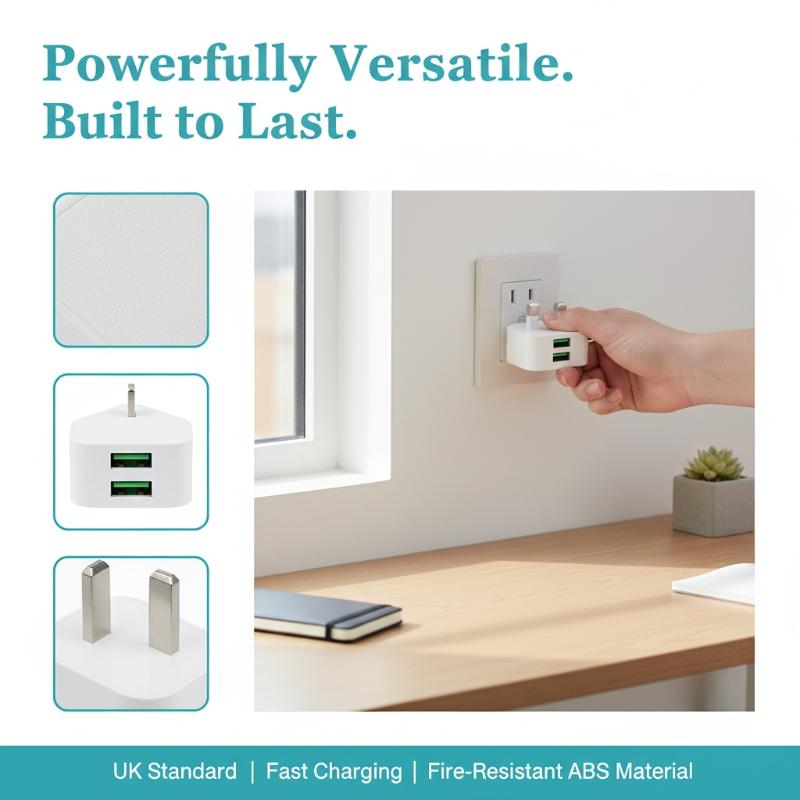 UK 3 Pin Plug Dual USB Adapter - Tablet Accessories Uk 评论和价格