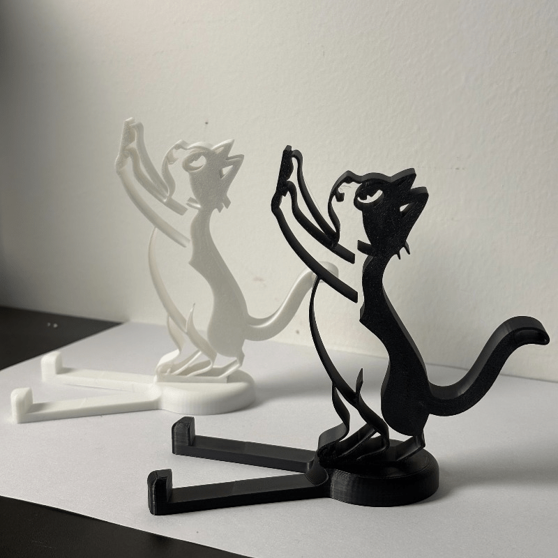 Abstract Hollow Line Cat Phone - Tablet Stand Accessories 评论和价格