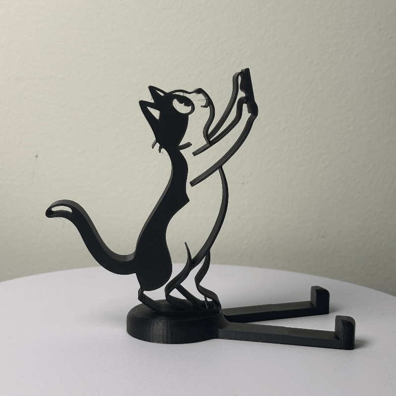 Abstract Hollow Line Cat Phone - Tablet Stand Accessories 评论和价格