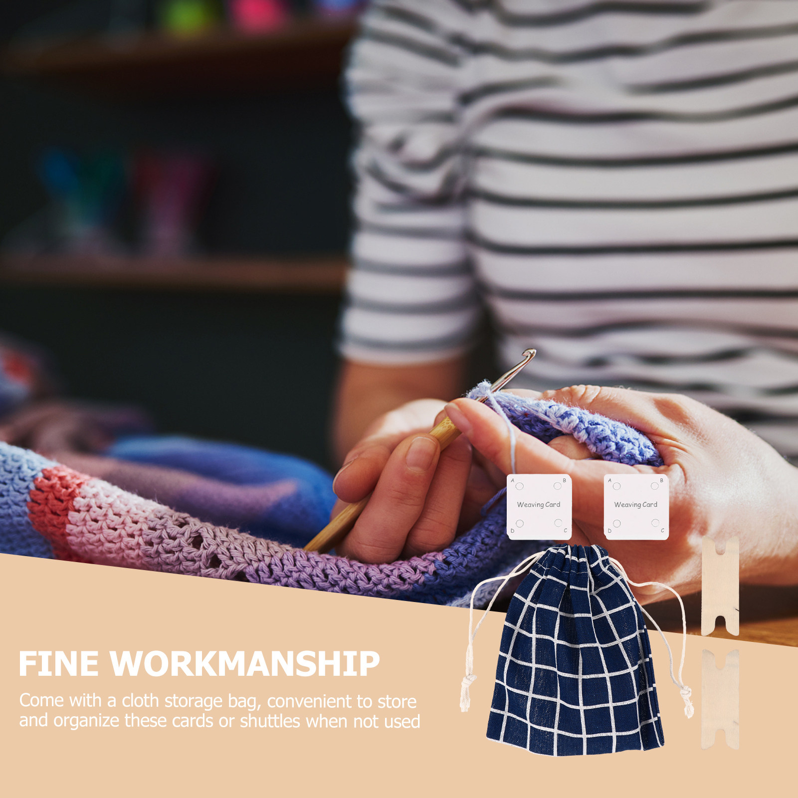 1Set Weaving Cards Paper Weavi - Tablet Weaving Accessories 评论和价格