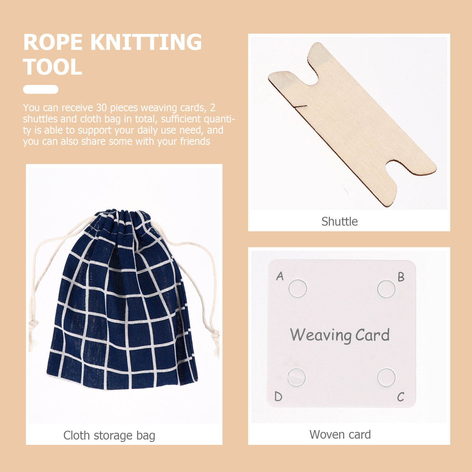 1Set Weaving Cards Paper Weavi - Tablet Weaving Accessories 评论和价格