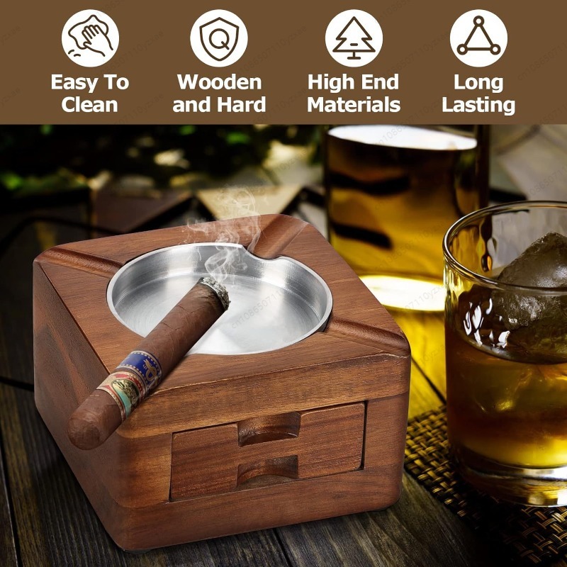 Wooden Cigar Ashtray with Phon - Tablet Tech Accessories 评论和价格