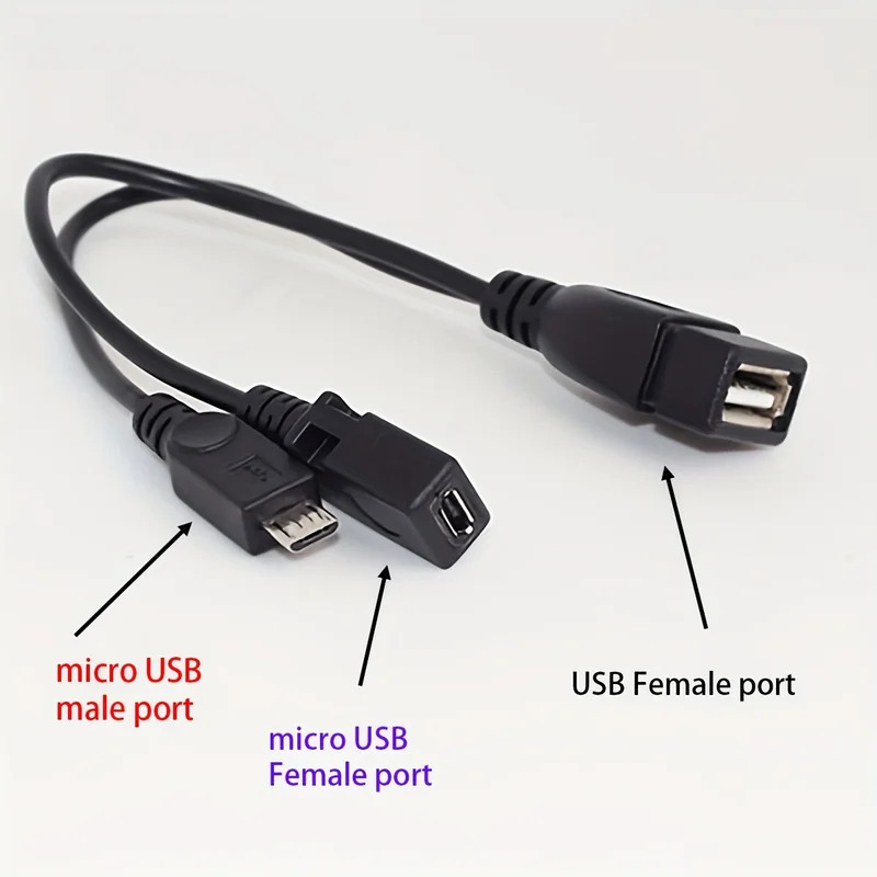 2-in-1 OTG USB to Micro USB Sp - Tablet Tech Accessories 评论和价格