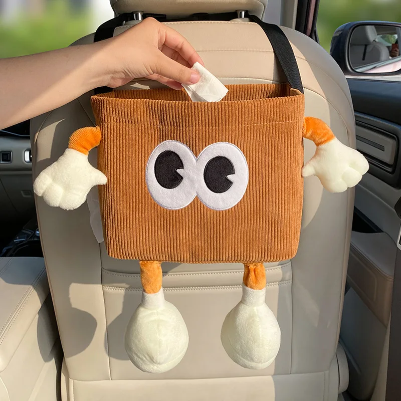 Car Trash Can Bin Cartoon Eye  - Tablet Car Accessories 评论和价格