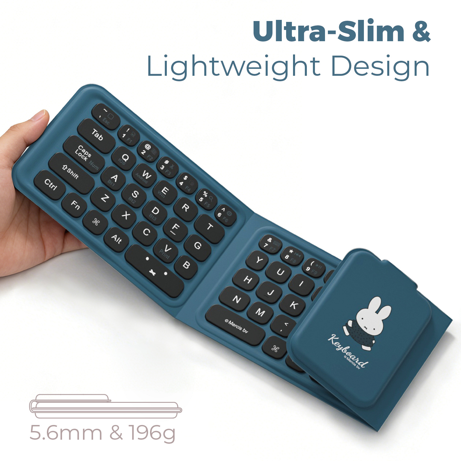 Miffy Triple fold keyboard Cut - Fire Tablet Accessories 评论和价格