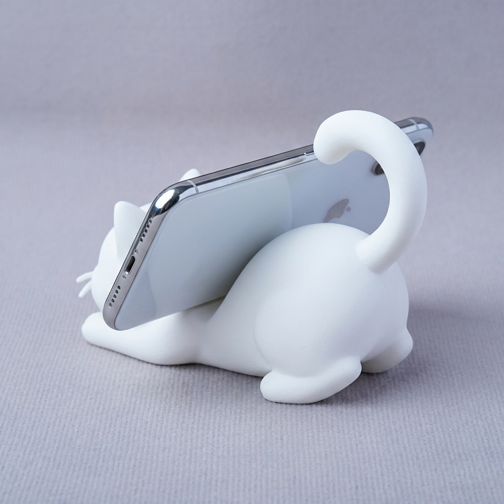 3D Printed Cat Figurine Device - Tablet Stand Accessories 评论和价格